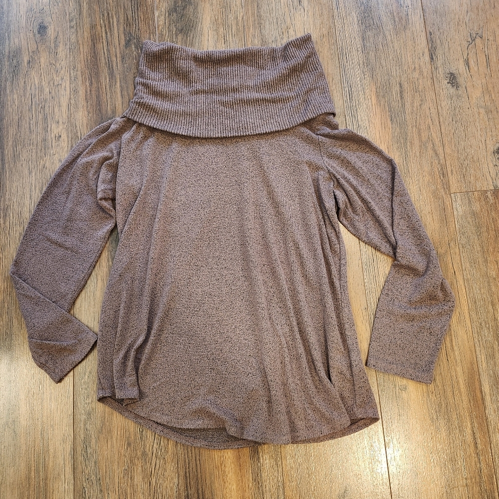 Apt. 9 Women's Cowl Neck Sweater - Dark Mauve